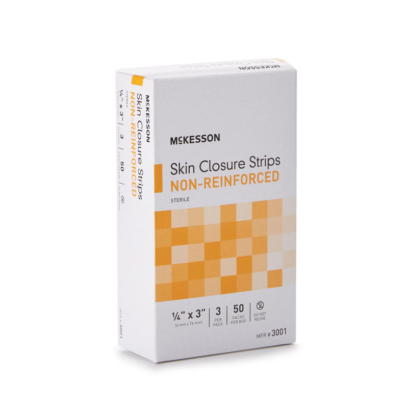 McKesson Non-Reinforced Skin Closure Strip, 1/4 x 3 Inch, 1 Box of 50 (Skin Closure Strips) - Img 2