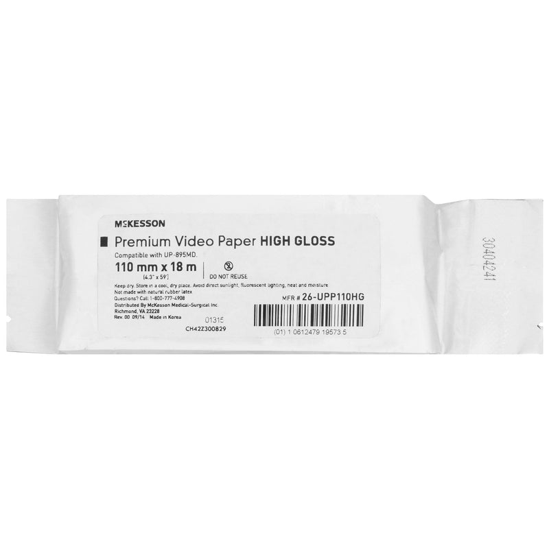 McKesson Premium Video Paper - High Gloss, 1 Case of 5 (Diagnostic Recording Paper and Film) - Img 1