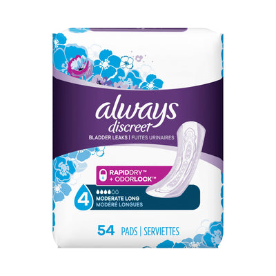 Always® Discreet Bladder Control Pad, One Size Fits Most, 1 Case of 162 () - Img 6