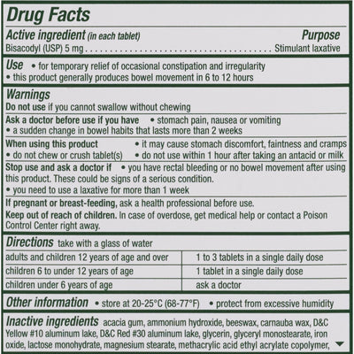 Dulcolax® Bisacodyl Laxative, 1 Box (Over the Counter) - Img 3