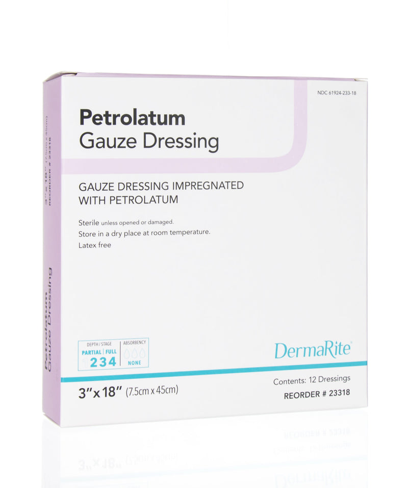 DermaLite® Petrolatum Impregnated Dressing, 3 x 18 Inch, 1 Each (Advanced Wound Care) - Img 1