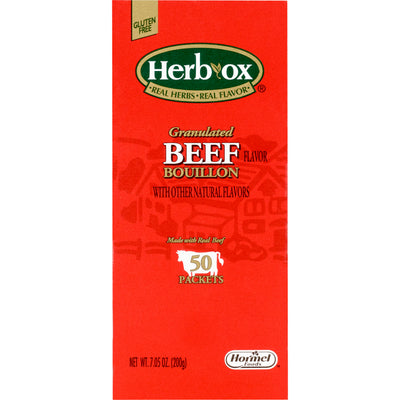 Herb-Ox® Beef Bouillon Instant Broth, 1 Box of 50 (Nutritionals) - Img 1