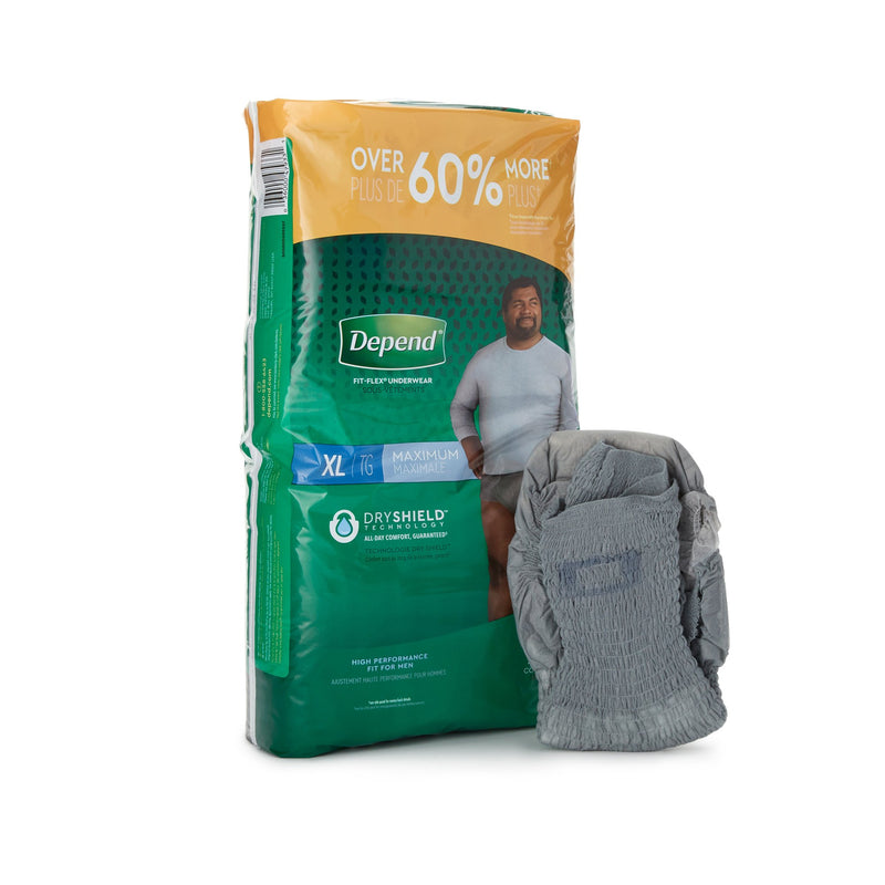 Depend® FIT-FLEX® Male Absorbent Underwear, X-Large, 1 Pack of 26 () - Img 1