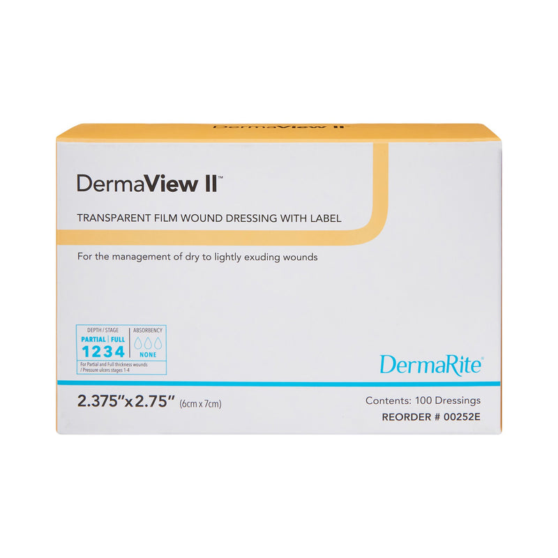 DermaView II™ Transparent Film Dressing, 6 x 7 Centimeter, 1 Each () - Img 2