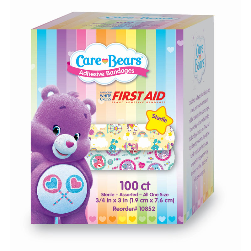 American® White Cross Stat Strip® Kid Design (Care Bears) Adhesive Strip, 3/4 x 3 Inch, 1 Box of 100 (General Wound Care) - Img 2