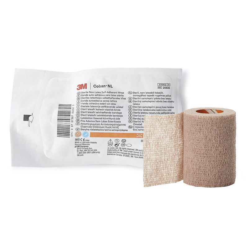 3M™ Coban™ LF Self-adherent Closure Cohesive Bandage, 3 Inch x 5 Yard, 1 Case of 24 (General Wound Care) - Img 1