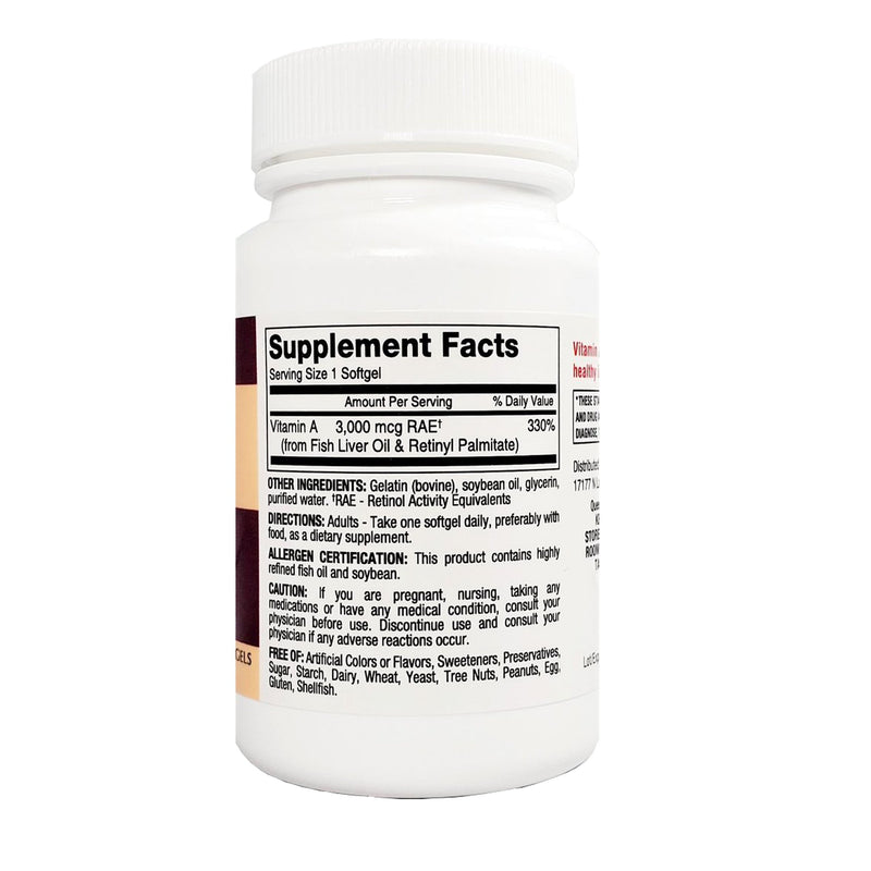 Major® Vitamin A Supplement, 1 Bottle (Over the Counter) - Img 3