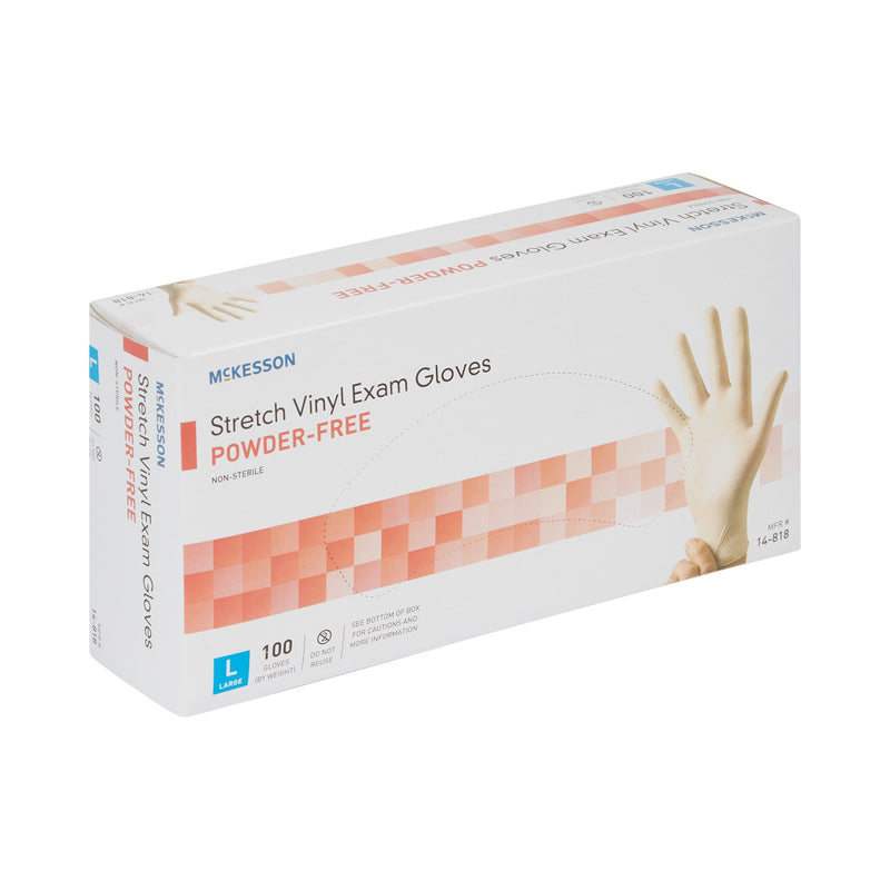 McKesson Vinyl Exam Glove, Large, Clear, 1 Box of 100 () - Img 7