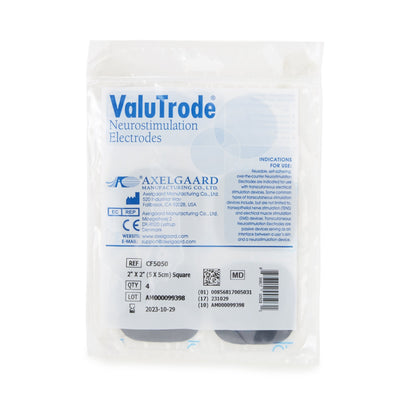 ValuTrode® Neurostimulation Electrode for TENS units, 2 x 2 Inch, 1 Box of 4 (Treatments) - Img 1