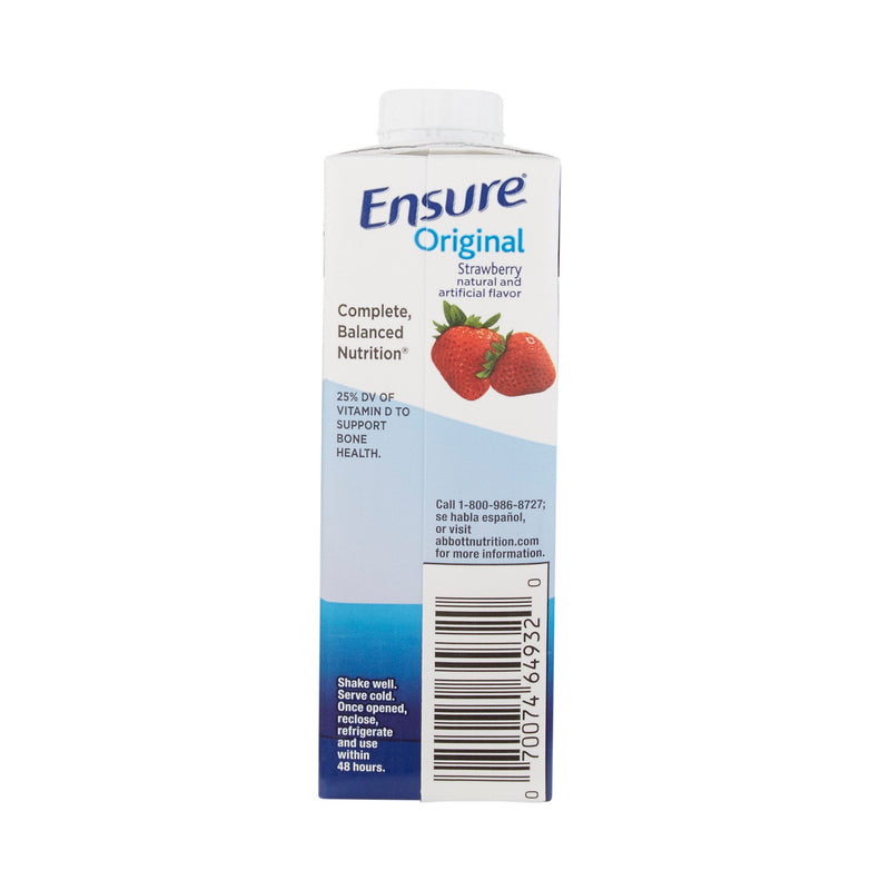 Ensure® Original Therapeutic Nutrition Shake Strawberry Oral Supplement, 8-oz Carton, 1 Each (Nutritionals) - Img 2