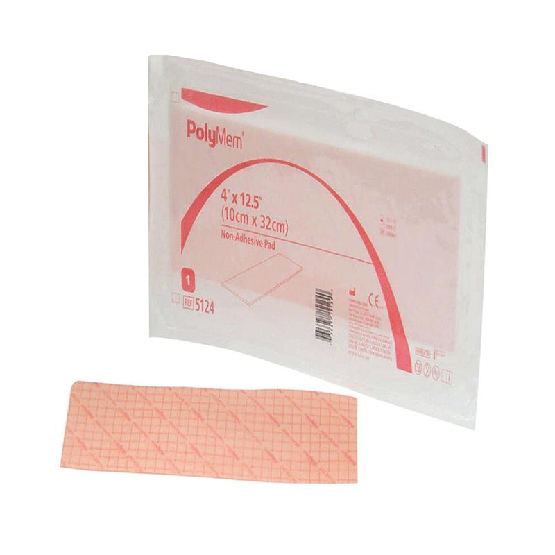 PolyMem® Non-Adhesive without Border Foam Dressing, 4 x 12½ Inch, 1 Box of 12 (Advanced Wound Care) - Img 2