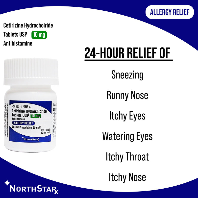 NorthStar Rx Cetirizine Antihistamine, 1 Bottle (Rx) - Img 3