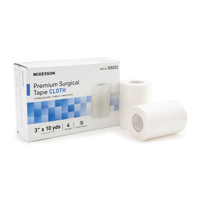 McKesson Paper Medical Tape, 1/2 Inch x 10 Yard, White, 1 Case of 240