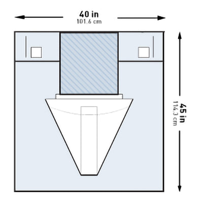 McKesson Sterile Under Buttocks Obstetrics / Gynecology Drape, 40 W x 45 L Inch, 1 Case of 25 (Procedure Drapes and Sheets) - Img 1