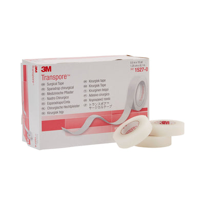 3M™ Transpore™ Plastic Medical Tape, 1/2 Inch x 10 Yard, Transparent, 1 Roll (General Wound Care) - Img 3