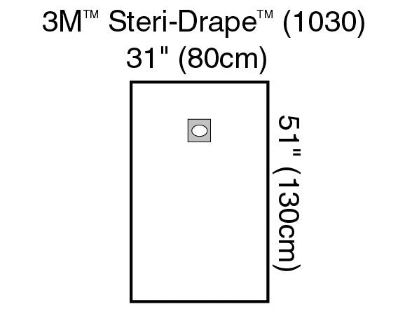 3M™ Steri-Drape™ Sterile Aperture EENT Drape, 31 x 51 Inch, 1 Each (Procedure Drapes and Sheets) - Img 1