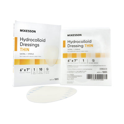 McKesson Hydrocolloid Dressing, 6 x 7 Inch Sacral, 1 Box of 10 (Advanced Wound Care) - Img 4