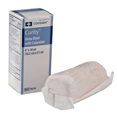 Curity™ Unna Boot with Calamine and Zinc Oxide, 4 Inch x 10 Yard, 1 Roll (General Wound Care) - Img 1