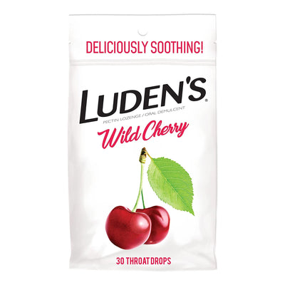 Luden's® Cherry Flavor Sore Throat Relief, 1 Bag of 30 (Over the Counter) - Img 1