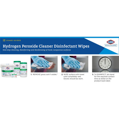 Clorox Healthcare® Hydrogen Peroxide Cleaner Disinfectant Wipes, 1 Carton (Cleaners and Disinfectants) - Img 7