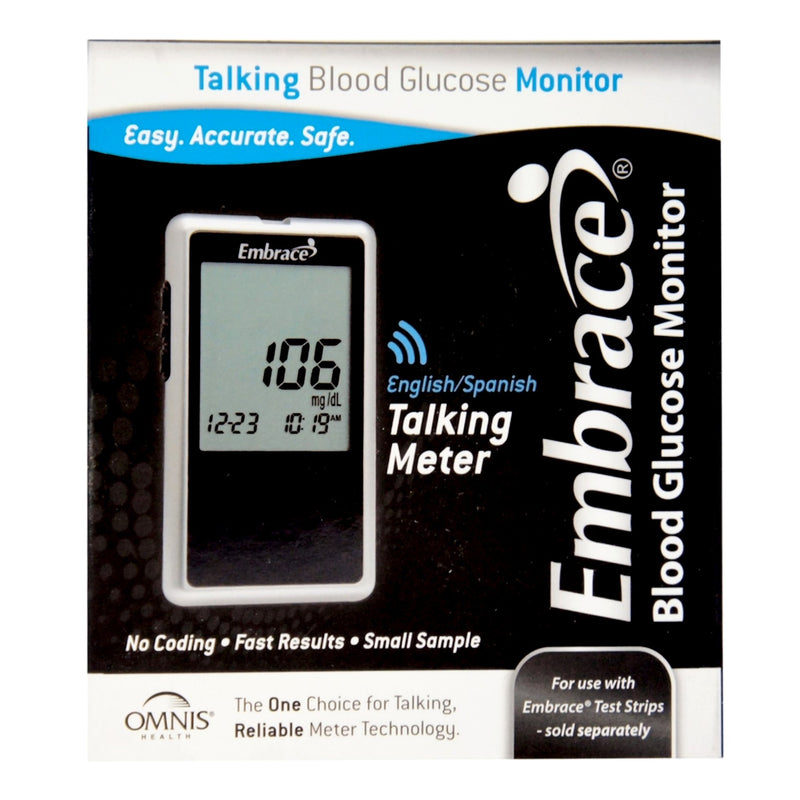 Embrace® Talking Blood Glucose Monitor, 1 Each (Diabetes Monitoring) - Img 1