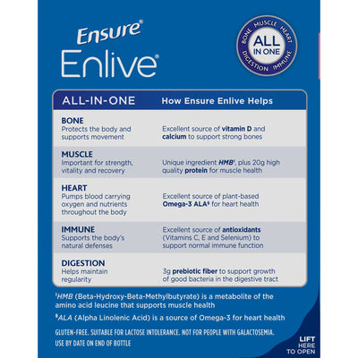 Ensure® Enlive® Advanced Nutrition Shake Strawberry Oral Supplement, 8 oz Bottle, 1 Each (Nutritionals) - Img 6