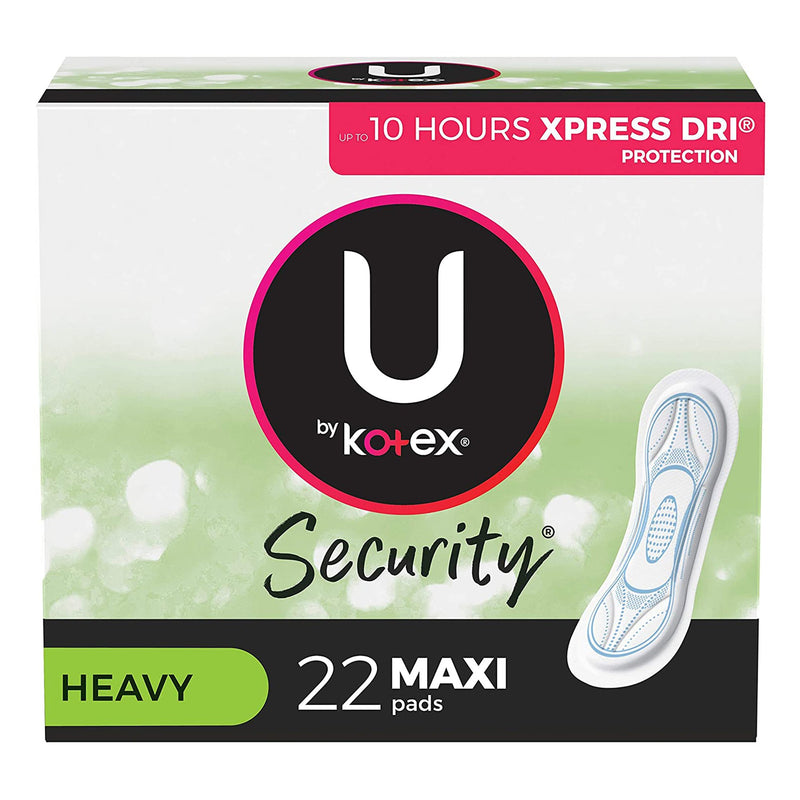 U by Kotex® Security® Maxi Pad, Heavy Absorbency, 1 Case of 176 (Feminine Protection) - Img 1