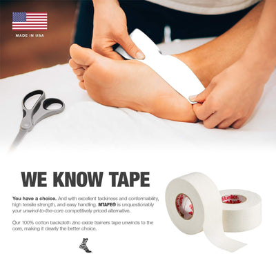 MTape® Cotton / Zinc Oxide Athletic Tape, 1-1/2 Inch x 15 Yard, White, 1 Roll (General Wound Care) - Img 4