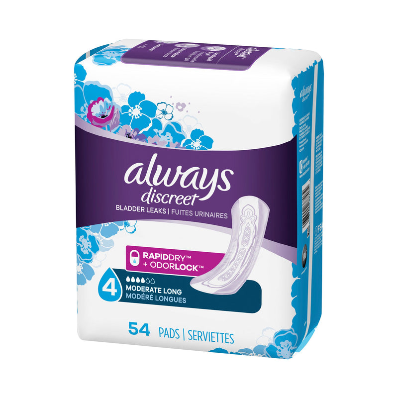 Always® Discreet Bladder Control Pad, One Size Fits Most, 1 Pack of 54 () - Img 7