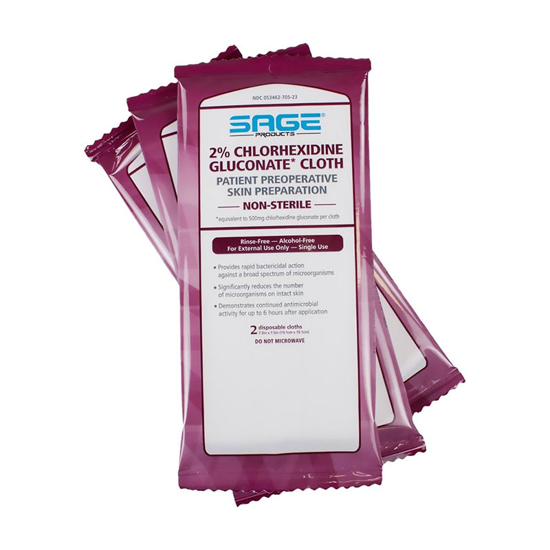 Sage® Surgical Scrub Wipe, 1 Case of 96 (Skin Care) - Img 1