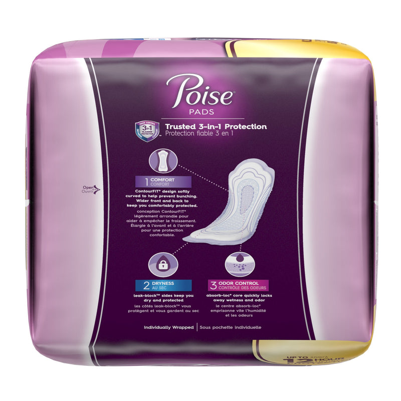 Poise Bladder Control Pads, Adult Women, Moderate Absorbency, Disposable, 12.20" Length, 1 Case of 108 () - Img 5