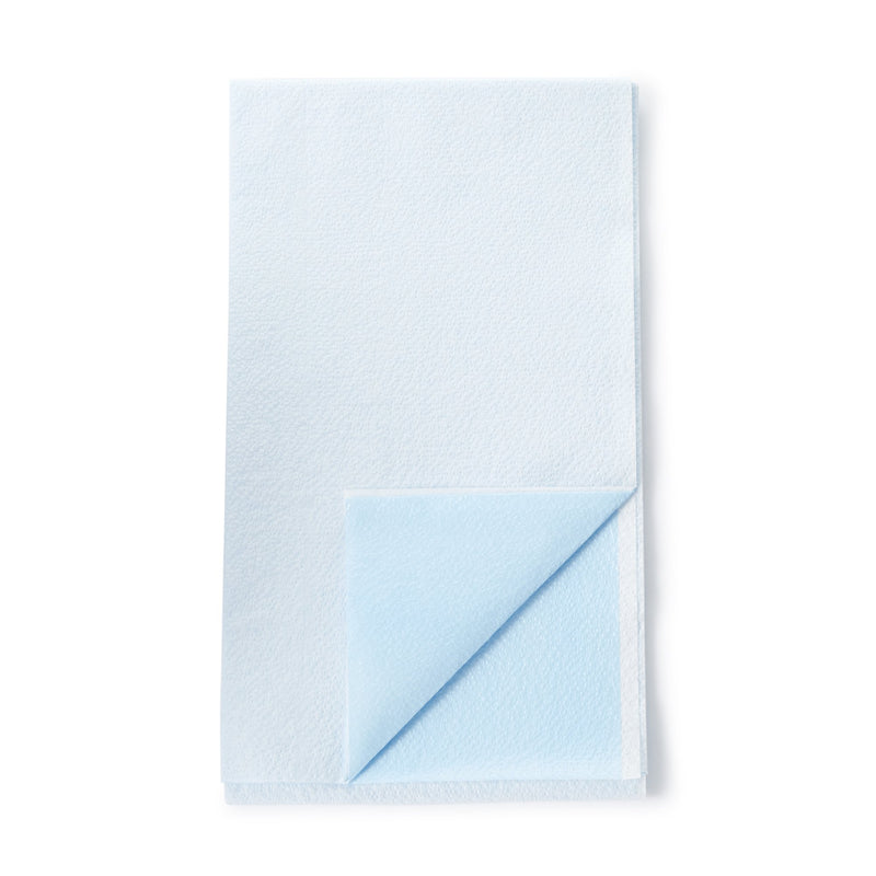 Graham Medical White/Blue Flat Stretcher Sheet, 40 x 72 Inch, 1 Case of 50 (Sheets) - Img 2