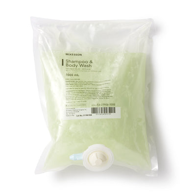 McKesson Shampoo and Body Wash Dispenser Refill Bag 1000 mL, Cucumber Melon, 1 Case of 10 (Hair Care) - Img 1