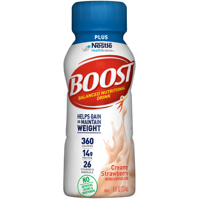 Boost® Plus Strawberry Oral Supplement, 8 oz. Bottle, 1 Pack of 6 (Nutritionals) - Img 1