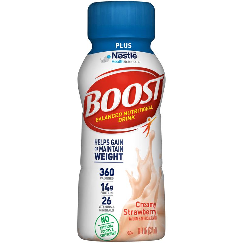 Boost® Plus Strawberry Oral Supplement, 8 oz. Bottle, 1 Pack of 6 (Nutritionals) - Img 1