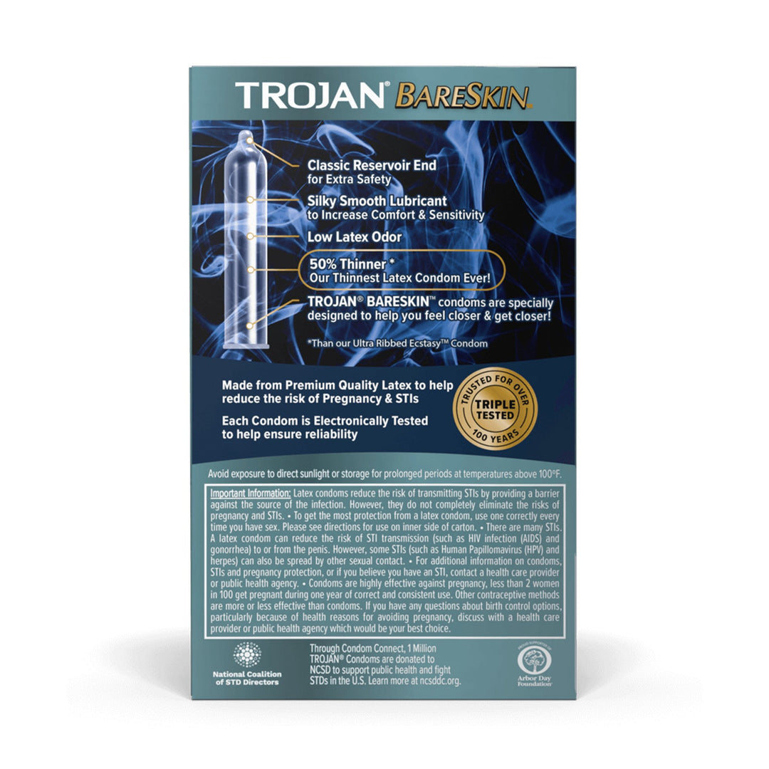 Trojan® BareSkin Lubricated Latex Condom – Medical Supply HQ