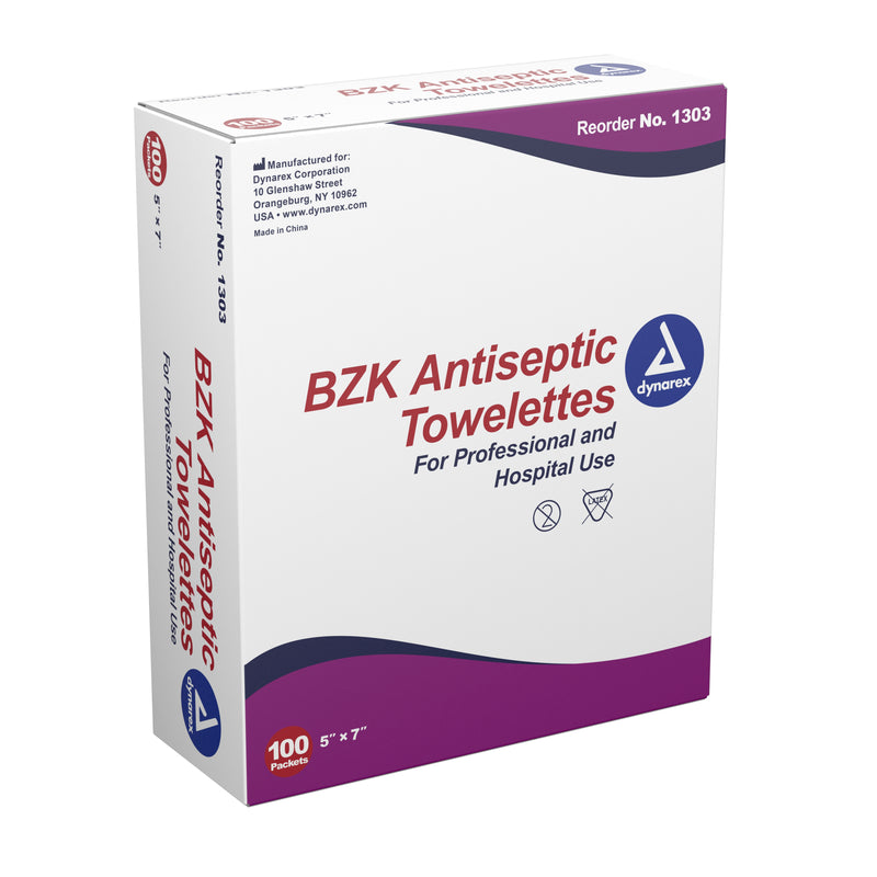 dynarex® Scented BZK Antiseptic Towelettes, Individual Packet, 1 Case of 10 (Skin Care) - Img 1