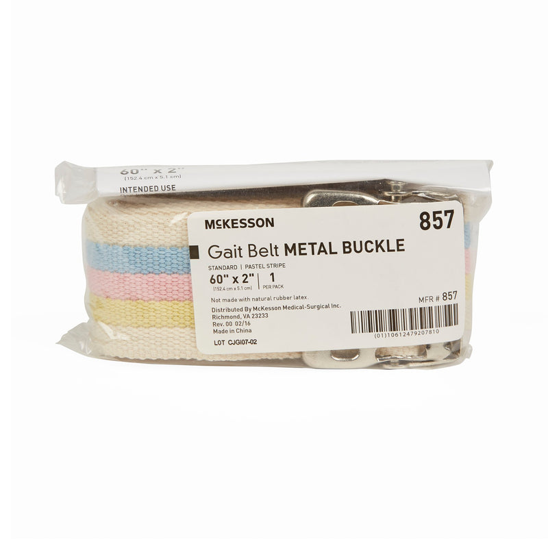 McKesson Gait Belt, 60 Inch, Pastel Stripe, 1 Case of 48 (Transfer Equipment) - Img 1