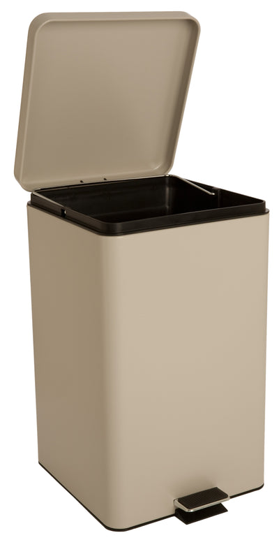 McKesson Trash Can with Plastic Liner, Square, Steel, Step-On, 32 QT, Beige, 1 Each (Waste Receptacles) - Img 5