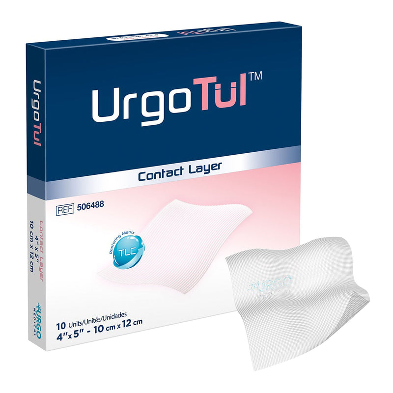 UrgoTul™ Impregnated Contact Layer Dressing, 4 x 5 Inch, 1 Box of 10 () - Img 1