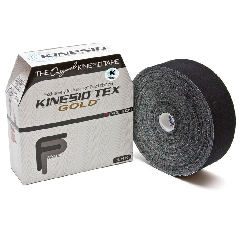 Kinesio® Tex Gold™ Cotton Kinesiology Tape, 2 Inch x 34 Yard, Black, 1 Box (General Wound Care) - Img 1