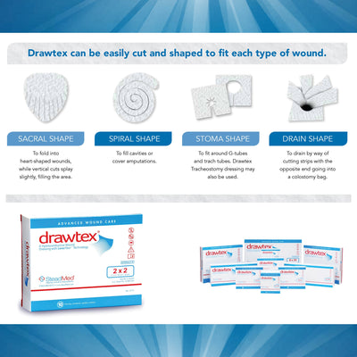 Drawtex® Nonadherent Dressing, 2 x 2 inch, 1 Box of 10 (Advanced Wound Care) - Img 6