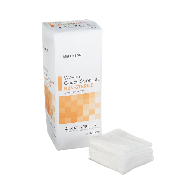 McKesson NonSterile Gauze Sponge, 4 x 4 Inch, 1 Case of 2000 (General Wound Care) - Img 1