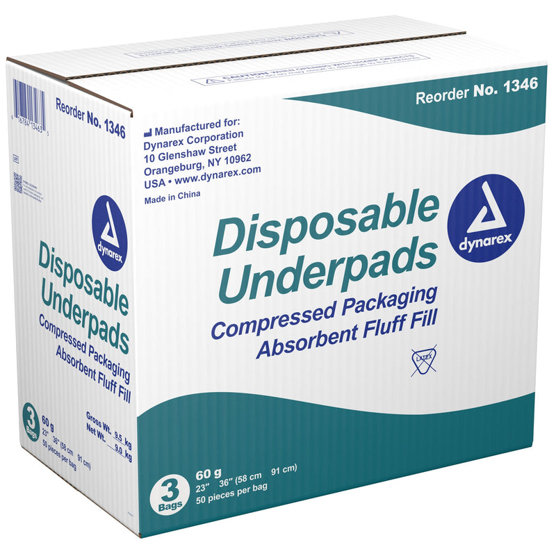 Dynarex® Absorbent Fluff Fill Underpad, 23 x 36 Inch, 1 Case of 150 (Underpads) - Img 2