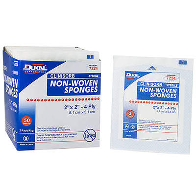 Clinisorb Sterile Nonwoven Sponge, 2 x 2 Inch, 1 Case of 1500 (General Wound Care) - Img 1