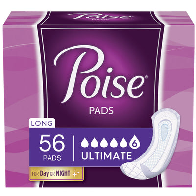 Poise® Ultimate Bladder Control Pad, Long Length, 1 Case of 56 () - Img 1