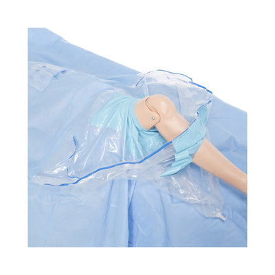 Halyard Sterile Knee Arthroscopy Orthopedic Drape, 90 W x 124 L Inch, 1 Case of 10 (Procedure Drapes and Sheets) - Img 2