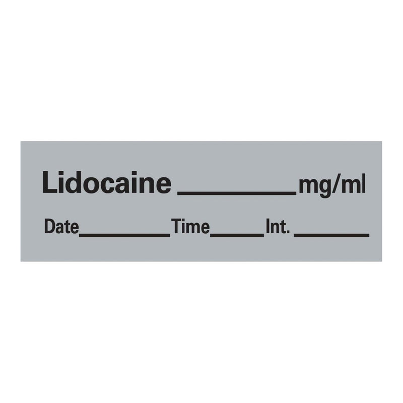 Timemed Anesthesia Label Tape, Lidocaine, 1/2 x 1-1/2 Inch, 1 Roll (Labels) - Img 1