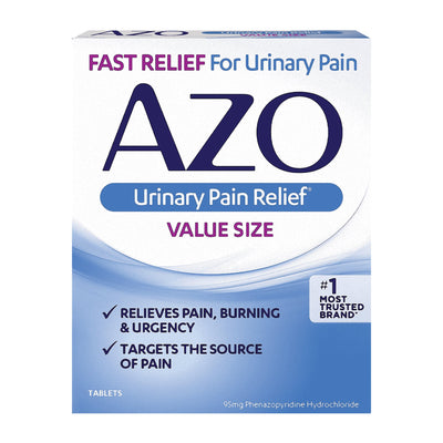 AZO® Phenazopyridine Urinary Pain Relief, 1 Box of 30 (Over the Counter) - Img 1