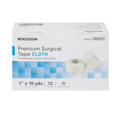 McKesson Paper Medical Tape, 1/2 Inch x 10 Yard, White, 1 Case of 240